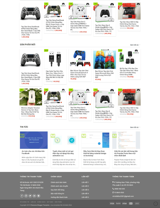 Template blogspot bán hàng cao cấp ShopTayCam